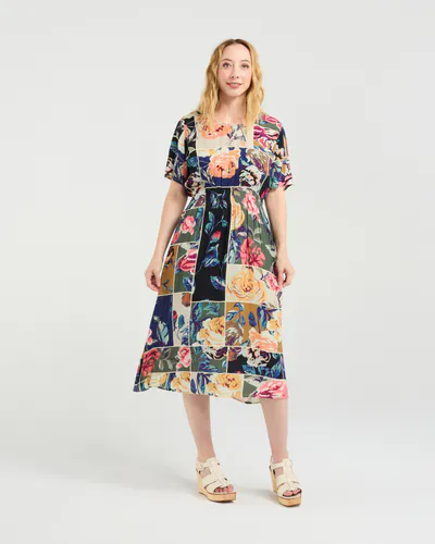 Model wearing Flower Party Myla Dress By Zafina Available at Beetees Nelson